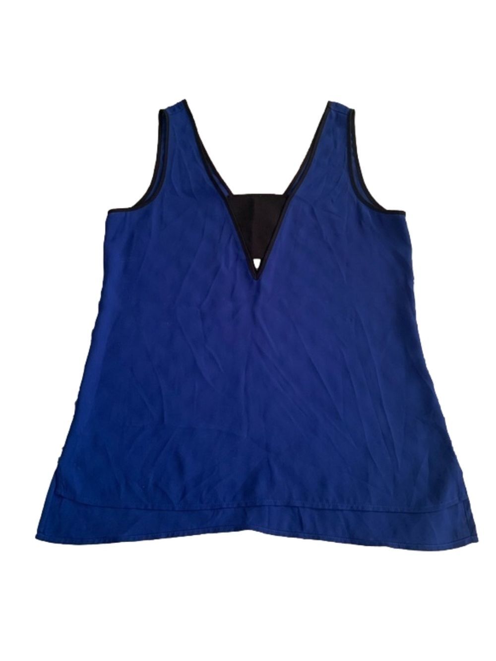 Express Blue & Black Dressy Tank Top
